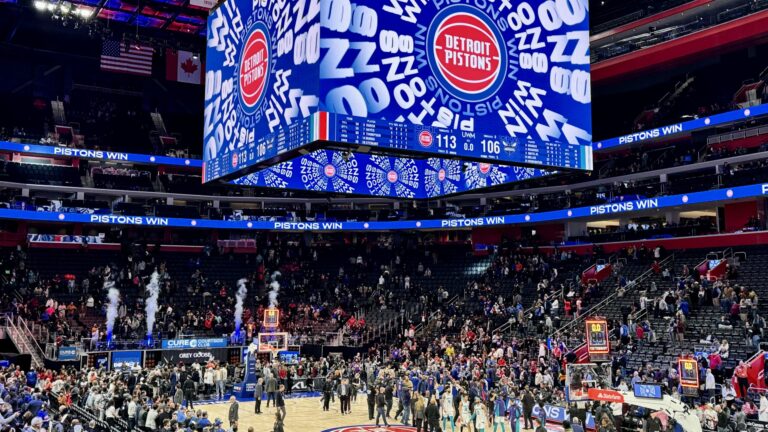 Detroit Pistons defeated the Charlotte Hornets 113-106 in the return of Flint, MI native Monte Morris. Article by Brandon Dent. Photo Credit: Brandon Dent