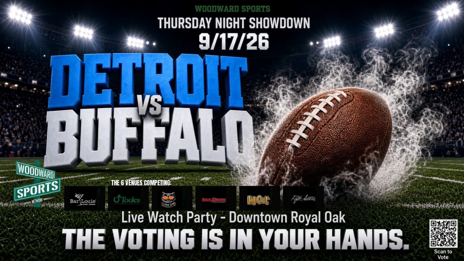 VOTE: Woodward sports Detroit vs Buffalo Watch Party
